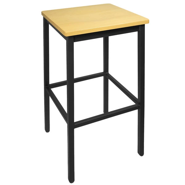 Discount ๐ BFM Seating 2510BNTW-SB Trent Sand Black Metal Barstool With Natural Wood Seat ๐