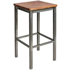Cheapest 🧨 BFM Seating 2510BASH-CL Trent Sand Clear 🧥 Coated Steel Bar Stool With Autumn Ash Wooden Seat 😀