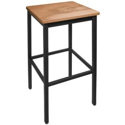 Cheapest 😍 BFM Seating 2510BASH-SB Trent Sand Black Steel Bar Stool With Autumn Ash Wooden Seat 🥰