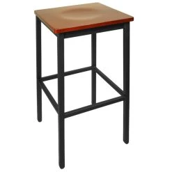 Top 10 🌟 BFM Seating 2510BCHW-SB Trent Sand Black Metal Barstool With Cherry Wood Seat 😀