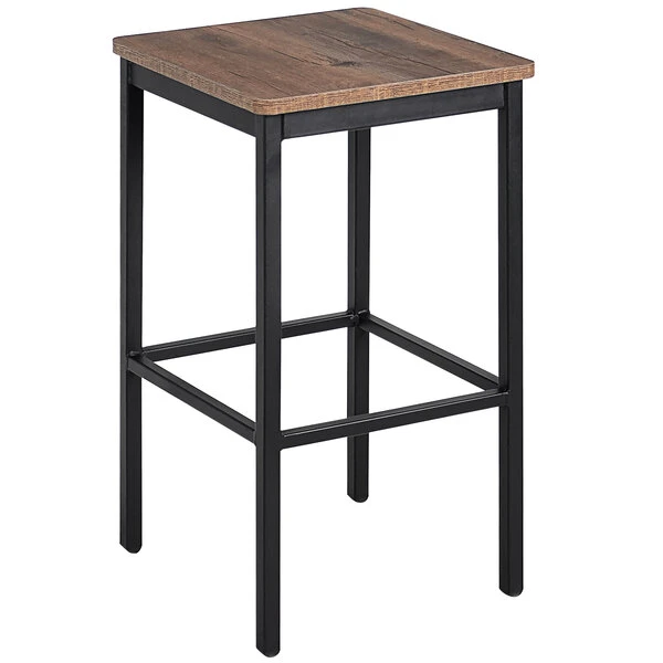 Best reviews of ๐งจ BFM Seating Trent Sand Black Steel Backless Barstool With Relic Knotty Pine Seat ๐