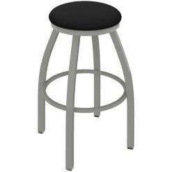 Cheapest 😉 Holland Bar Stool XL 802 Misha 30" Ladderback Swivel Bar Stool With Anodized Nickel Finish And Black Vinyl Seat 😉