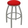 Budget 🔔 Holland Bar Stool XL 802 Misha 30" Ladderback Swivel Bar Stool With Anodized Nickel Finish And Canter Red Seat 😍
