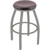 Buy 🌟 Holland Bar Stool XL 802 Misha 30" Ladderback Swivel Bar Stool With Anodized Nickel Finish And Dark Cherry Oak Seat 🎉