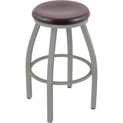 Buy 🌟 Holland Bar Stool XL 802 Misha 30" Ladderback Swivel Bar Stool With Anodized Nickel Finish And Dark Cherry Oak Seat 🎉