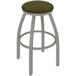 Budget 🤩 Holland Bar Stool XL 802 Misha 30" Ladderback Swivel Bar Stool With Anodized Nickel Finish And Graph Parrot Seat 🧨