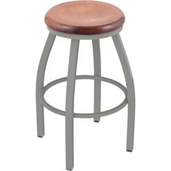 Cheapest 🔥 Holland Bar Stool XL 802 Misha 30" Ladderback Swivel Bar Stool With Anodized Nickel Finish And Medium Maple Seat 🎉