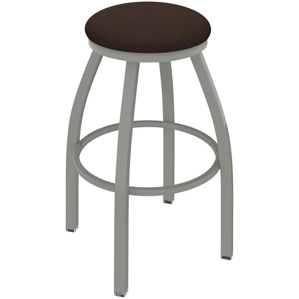 Buy 😉 Holland Bar Stool XL 802 Misha 30" Ladderback Swivel Bar Stool With Anodized Nickel Finish And Rein Coffee Seat 😍