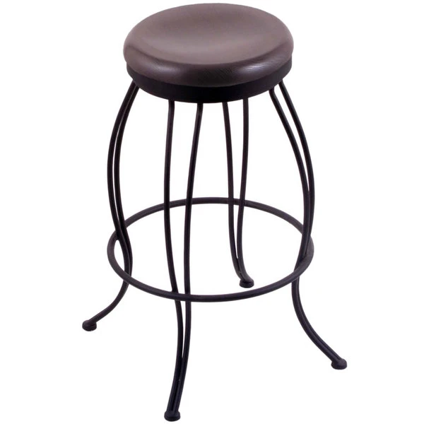 Best reviews of 👍 Holland Bar Stool 300030BWDCOak Georgian Black Wrinkle Steel Bar Height Swivel Stool With Dark Cherry Oak Wood Seat 🔥