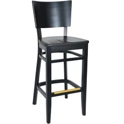 Best Sale 🔥 BFM Seating ZWB304BL-BL Aston Black Beechwood Barstool 👏