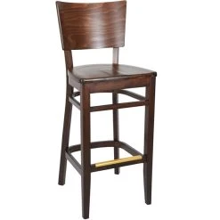 Discount 💯 BFM Seating ZWB304DW-DW Aston Dark Walnut Beechwood Barstool 🧨