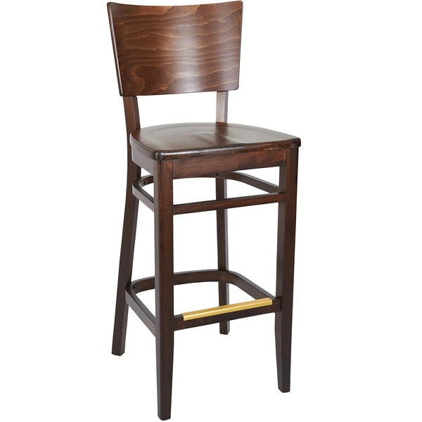 Discount ๐ฏ BFM Seating ZWB304DW-DW Aston Dark Walnut Beechwood Barstool ๐งจ