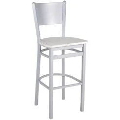 Budget 🎉 BFM Seating 2140BAWR-SM Axel Silver Mist Steel Solid Back Barstool With Relic Antique Wash Melamine Seat ❤️