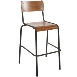 Cheap ❤️ BFM Seating JS55BASH-AASB Nash Stackable Barstool With Sand Black Steel Frame And Autumn Ash Veneer Wood Seat And Back ❤️