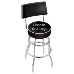 Best Pirce 😀 Holland Bar Stool NCAA Logo Double Ring Swivel Stool With Padded Back And Seat ❤️