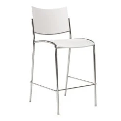 Best deal ⌛ Mayline ESS2W Escalate White Plastic Stacking Stool With Chrome Base - 2/Case 🔥