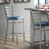 Coupon ⭐ Lancaster Table & Seating Clear Frame Ladder Back Bar Height Chair With Navy Blue Padded Seat 😉