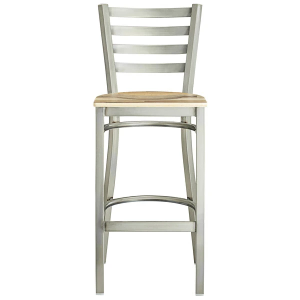 Best deal ๐ฏ Lancaster Table & Seating Clear ๐งฅ Coat Frame Ladder Back Bar Height Chair With Driftwood Seat ๐ - Image 5