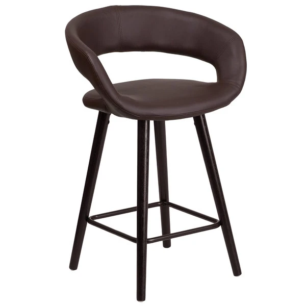 Coupon ๐ Flash Furniture CH-152561-BRN-VY-GG Brynn Series Cappuccino Wood Counter Height Stool With Brown Vinyl Seat ๐