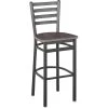 Cheapest 🔥 BFM Seating Lima Sand Black Steel Ladder Back Barstool With Relic Rustic Copper Seat 👍