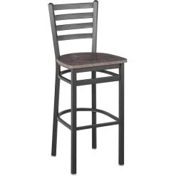 Cheapest 🔥 BFM Seating Lima Sand Black Steel Ladder Back Barstool With Relic Rustic Copper Seat 👍