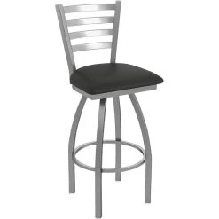 Hot Sale 👏 Holland Bar Stool Ladderback Swivel Stainless Steel Outdoor Bar Stool With Breeze Graphite Seat 💯