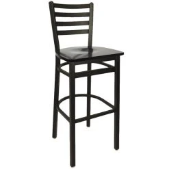 Best reviews of 🎉 BFM Seating 2160BBLW-SB Lima Metal Ladder Back Barstool With Black Wooden Seat 🎉