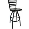 Cheapest 💯 BFM Seating 2160SBLW-SB Lima Sand Black Steel Bar Height Chair With Black Wood Swivel Seat 🥰