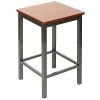 Buy 🎁 BFM Seating 2510HCHW-CL Trent Clear 🧥 Coated Steel Counter Height Bar Stool With Cherry Wooden Seat 🌟