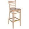 Cheapest 🔥 BFM Seating Berkeley Natural Beechwood Ladder Back Barstool With Autumn Ash Wood Seat ✔️