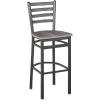 Coupon 👏 BFM Seating Lima Sand Black Steel Ladder Back Barstool With Relic Chestnut Seat ✔️