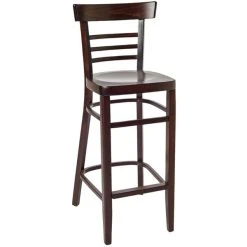 Deals ❤️ BFM Seating ZWB66DW-DW Giulia Dark Walnut Beechwood Bar Height Chair 😍