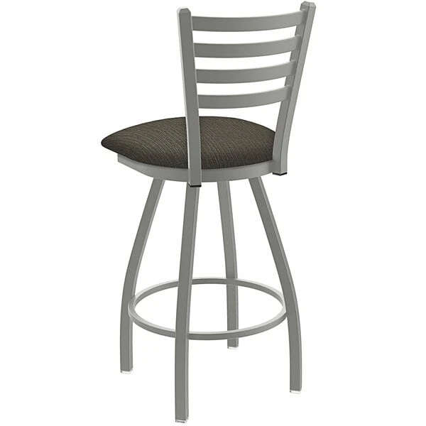Coupon โ Holland Bar Stool XL 410 Jackie 30" Ladderback Swivel Bar Stool With Anodized Nickel Finish And Graph Chalice Seat ๐ - Image 2