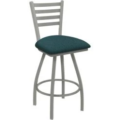 Best deal ⭐ Holland Bar Stool XL 410 Jackie 30" Ladderback Swivel Bar Stool With Anodized Nickel Finish And Graph Tidal Seat 🔔