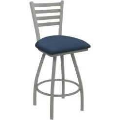 Deals 🔔 Holland Bar Stool XL 410 Jackie 30" Ladderback Swivel Bar Stool With Anodized Nickel Finish And Rein Bay Seat 🥰
