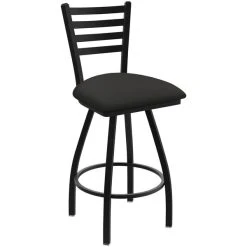 Buy 🥰 Holland Bar Stool XL 410 Jackie 30" Ladderback Swivel Bar Stool With Black Wrinkle Finish And Canter Iron Seat 💯