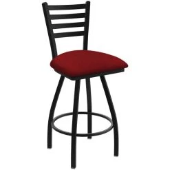Wholesale 🔥 Holland Bar Stool XL 410 Jackie 30" Ladderback Swivel Bar Stool With Black Wrinkle Finish And Graph Ruby Seat 🌟