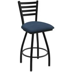Best Pirce 🎉 Holland Bar Stool XL 410 Jackie 30" Ladderback Swivel Bar Stool With Black Wrinkle Finish And Rein Bay Seat 😀
