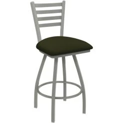 Buy 🎁 Holland Bar Stool Holland Barstool XL 410 Jackie 30" Ladderback Swivel Bar Stool With Anodized Nickel Finish And Canter Pine Seat 👍