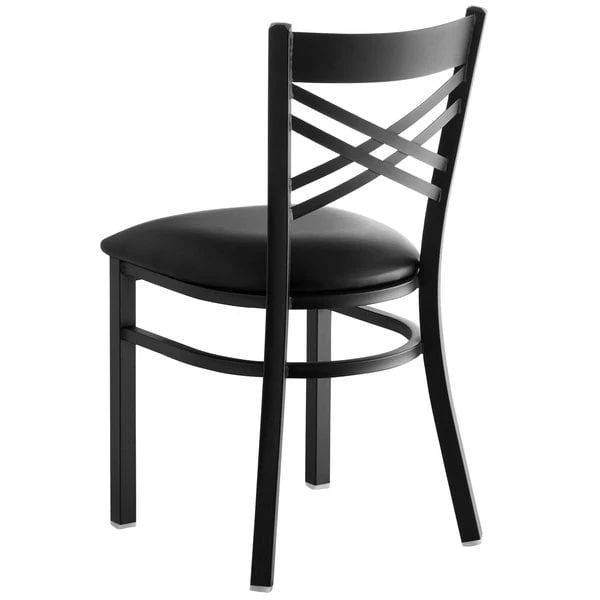 Top 10 🌟 Lancaster Table & Seating Black Cross Back Chair With 2 1/2" Padded Seat 👏 - Image 3