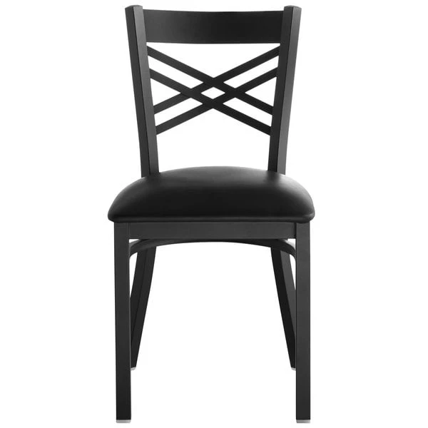 Top 10 🌟 Lancaster Table & Seating Black Cross Back Chair With 2 1/2" Padded Seat 👏 - Image 5