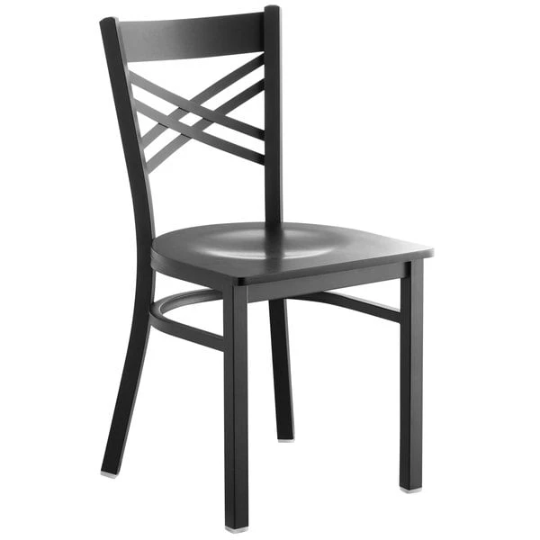 Deals 💯 Lancaster Table & Seating Cross Back Black Chair With Black Wood Seat 🥰 - Image 2