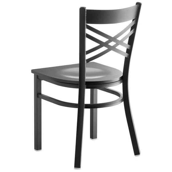 Deals 💯 Lancaster Table & Seating Cross Back Black Chair With Black Wood Seat 🥰 - Image 3