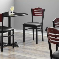 Top 10 🔔 Lancaster Table & Seating Mahogany Finish Bistro Dining Chair With 1 1/2" Padded Seat ❤️