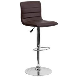 Cheap 😀 Flash Furniture CH-92023-1-BRN-GG Brown Vinyl Contemporary Adjustable Height Barstool 🧨