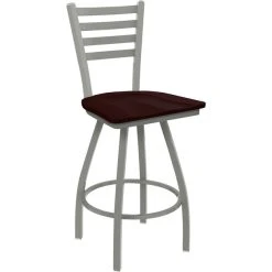 Best reviews of ๐ Holland Bar Stool XL 410 Jackie 25" Ladderback Swivel Counter Stool With Anodized Nickel Finish And Dark Cherry Oak Seat โ๏ธ