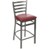 Budget 💯 BFM Seating 2160HBUV-CL Lima Clear 🧥 Coated Steel Counter Height Bar Stool With 2" Burgundy Vinyl Seat ✔️