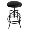 Cheap ❤️ Holland Bar Stool 910BWBlkVinyl Black Wrinkle Steel Height Adjustable Stool With Black Vinyl Seat 🔔