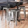 Best Pirce 😉 LT&S Alloy Series Lancaster Table & Seating Alloy Series Metal Clear 🧥 Coat Counter Height Indoor Barstool With Black Magnetic Fabric Cushion ⌛