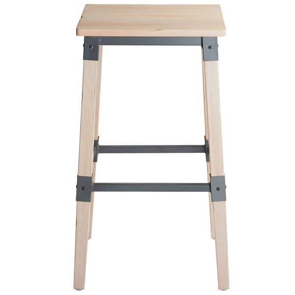 Coupon 🎉 Lancaster Table & Seating Rustic Industrial Backless Bar Stool With White Wash Finish 💯 - Image 3